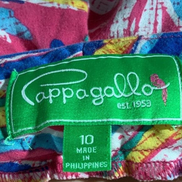 Pappagallo Womens Tropical Print Ankle Pants Size 10 Multicolor Cotton Blend - Picture 6 of 8